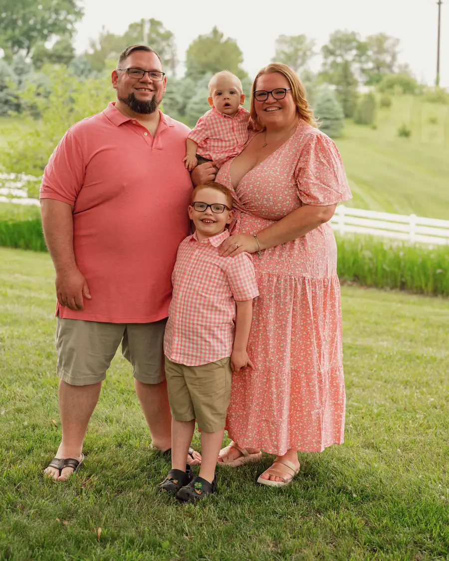 Dr. Nate Schanuth with his wife, Chantel, and their two sons